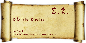 Dóda Kevin névjegykártya